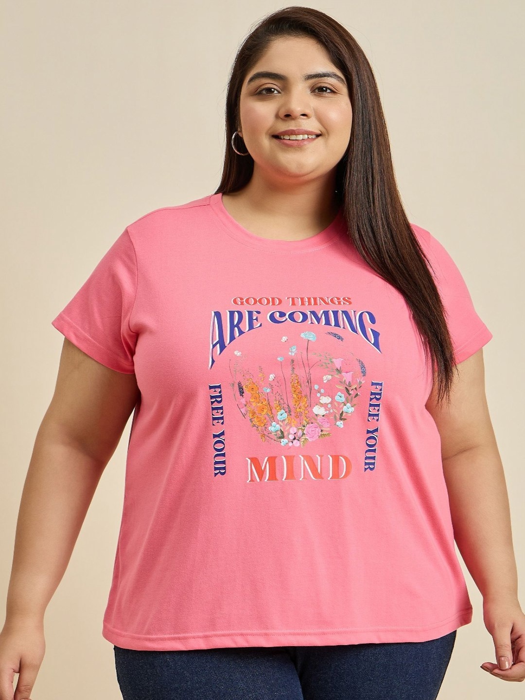 

Sztori Women Printed T-shirt, Pink