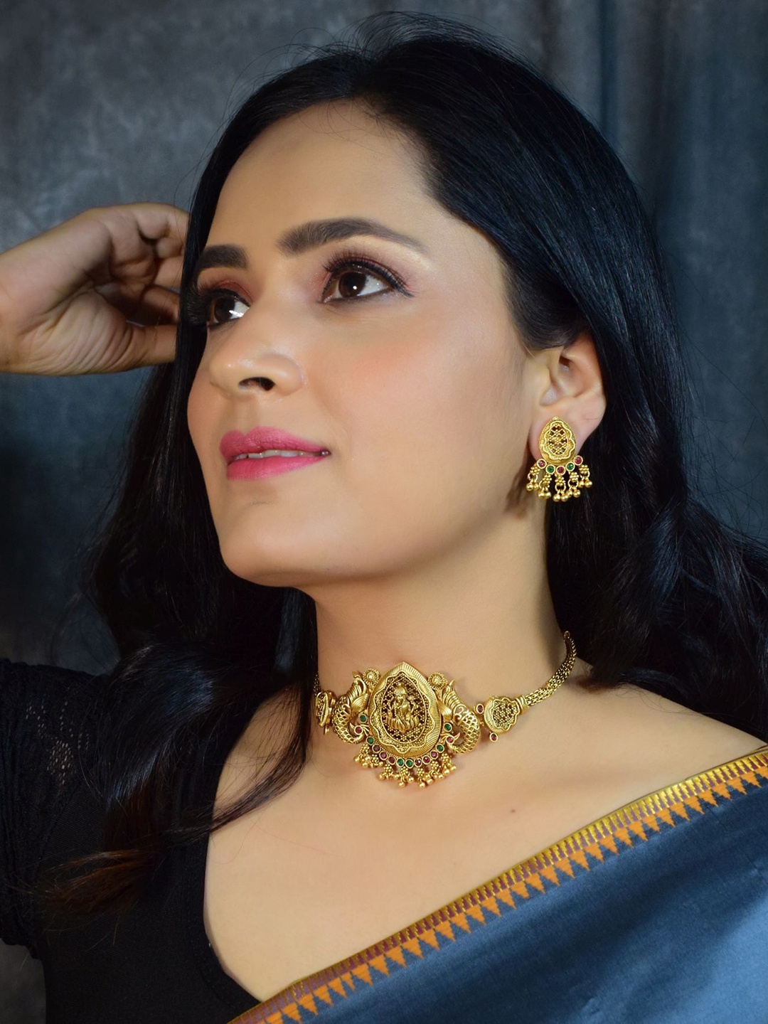 

GRIIHAM Gold-Plated Cubic Zirconia-Studded Jewellery Set