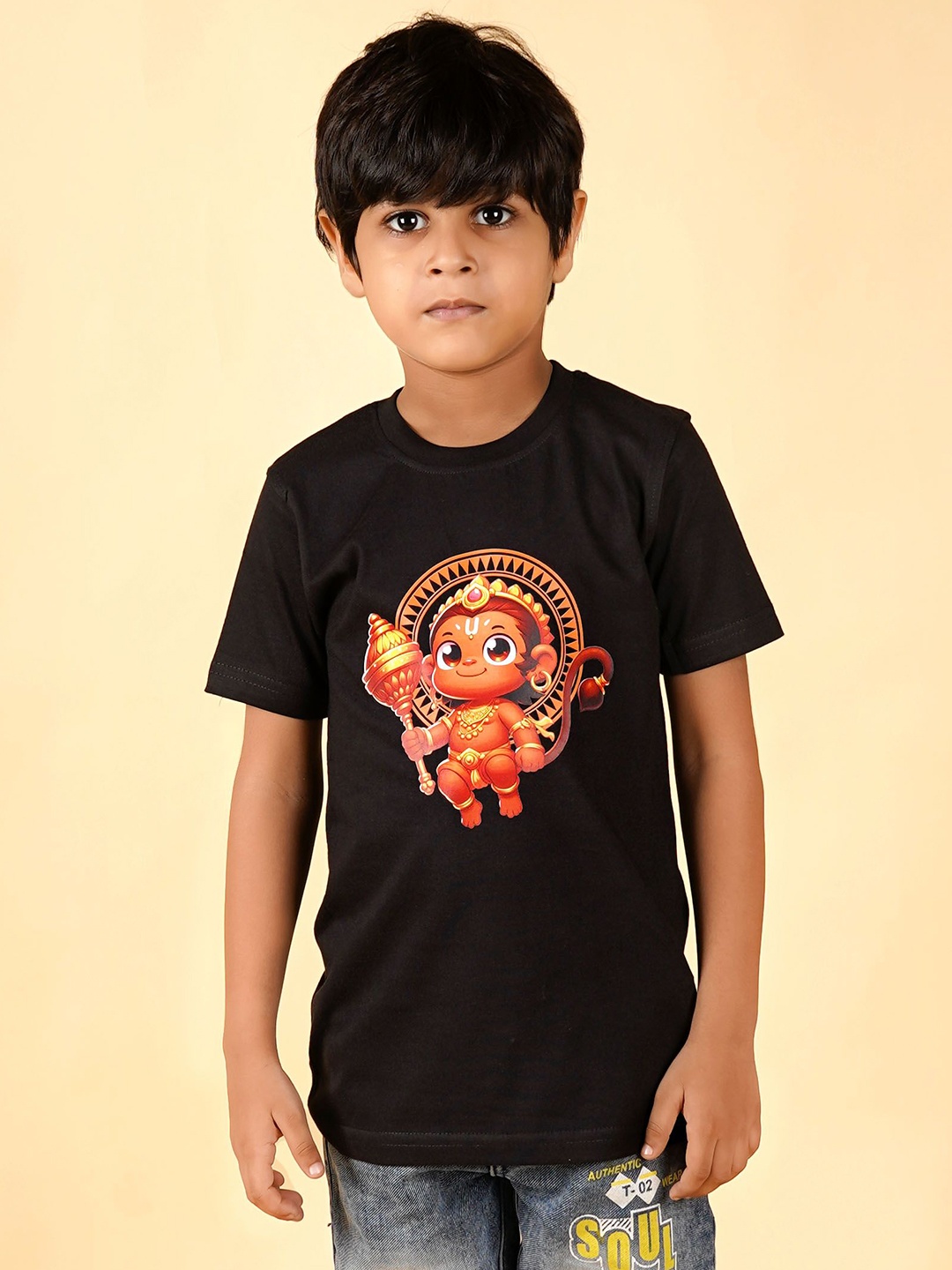 

PRABHUBHAKTI Kids Bio Finish T-shirt, Black