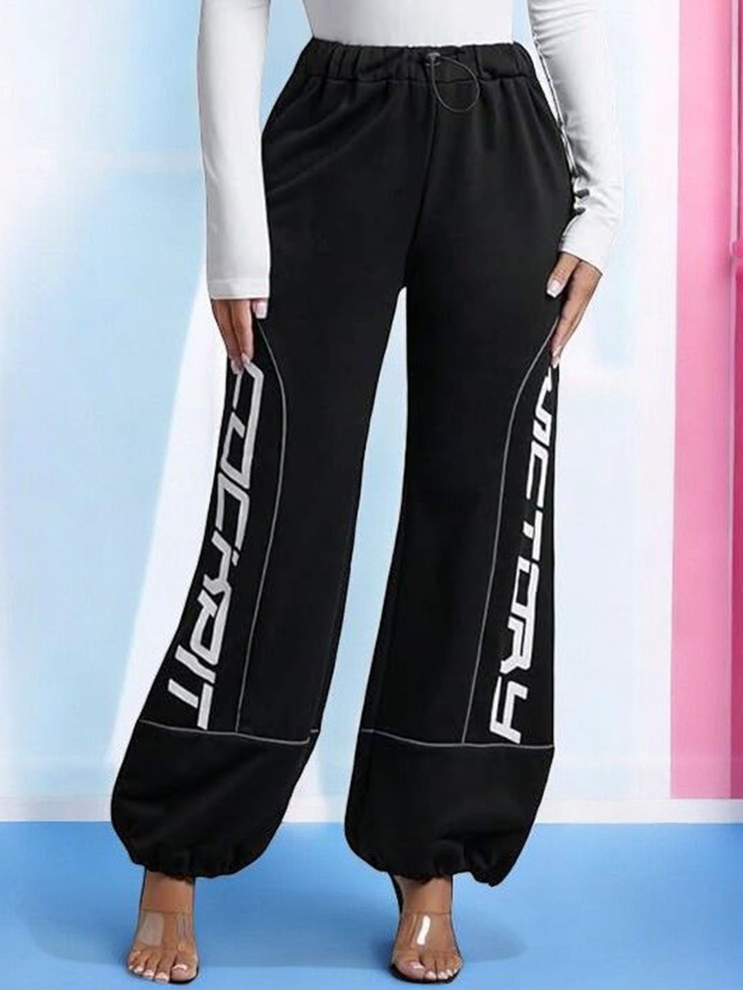 

TABADTOD Women Relaxed Loose Fit Easy Wash Joggers Trousers, Black