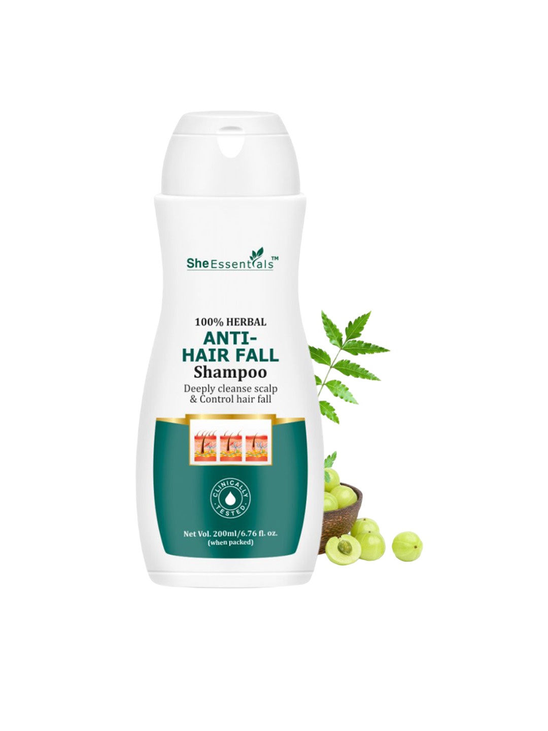 

She Essentials Anti-Hair Fall Shampoo- 200ml, Transparent