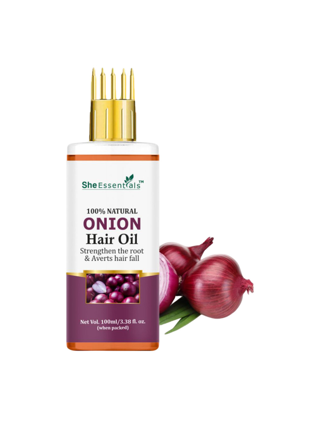 

She Essentials 100% Natural Onion Hair Oil - 100ml, White