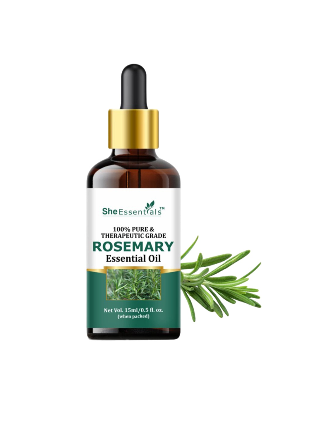 

She Essentials Rosemary Essential Oil - 15ml, Transparent