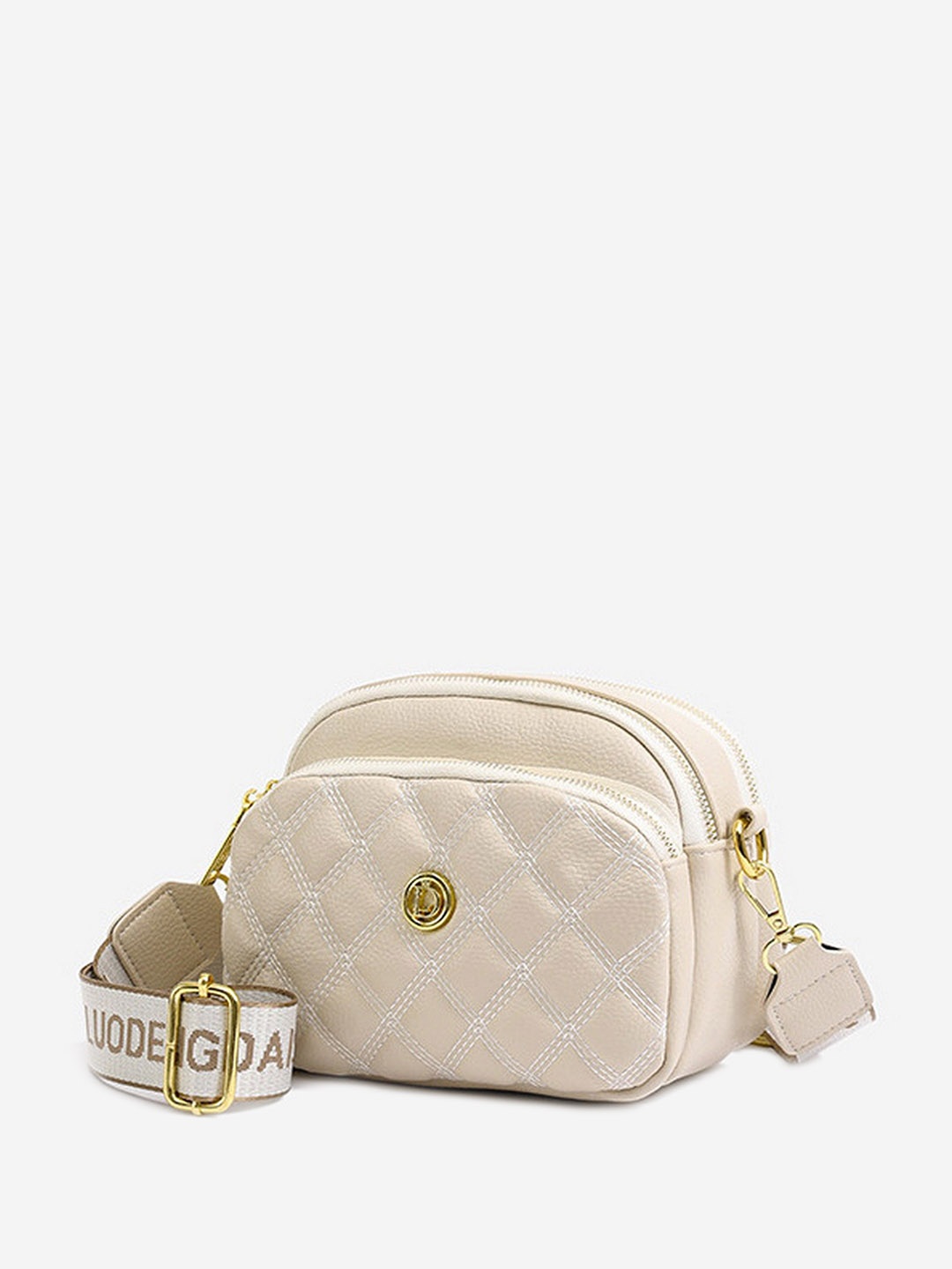 

Diva Dale Women PU Structured Handheld Bag with Quilted, White