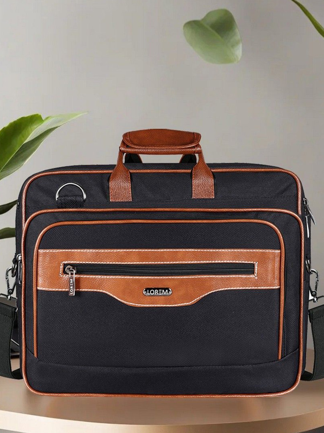 

LOREM Men Laptop Bag, Black