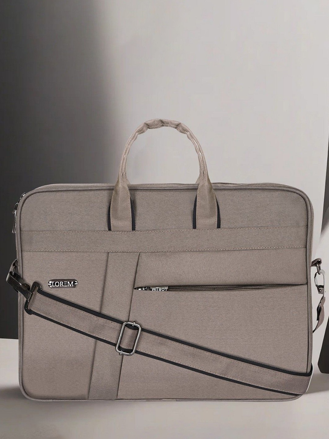 

LOREM Men Textured Laptop Bag, Grey