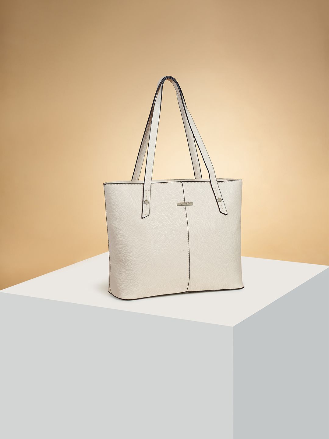 

Forever Glam by Pantaloons Women PU Oversized Structured Shoulder Bag, Off white