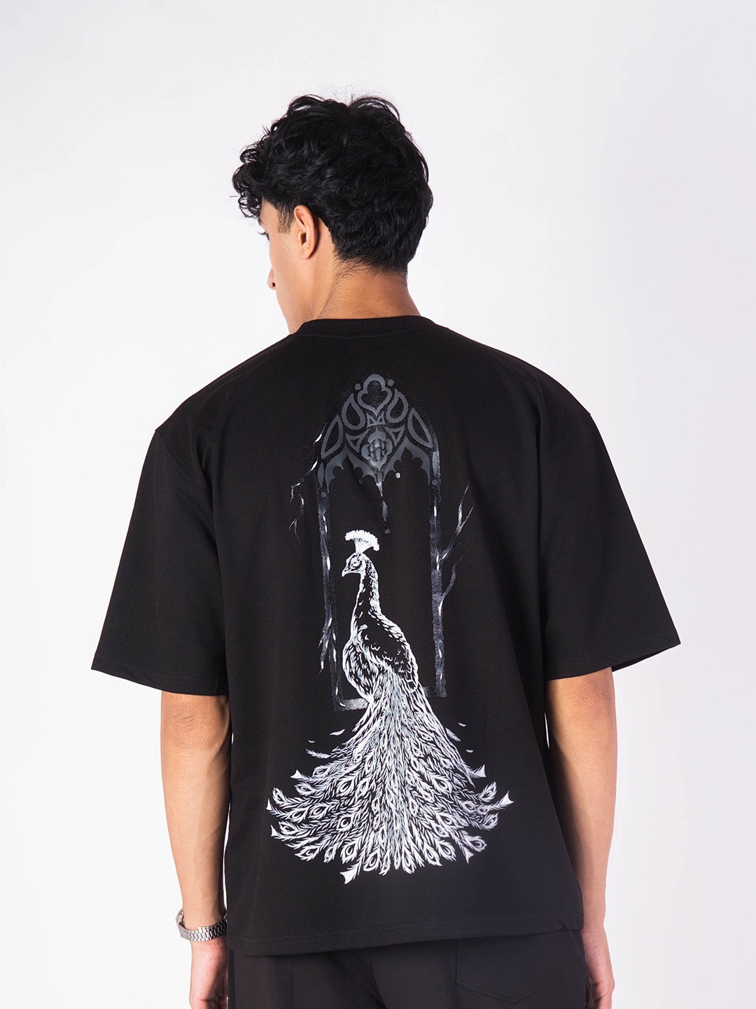 

HOP HEAD Unisex Women Graphic Printed Oversized T-shirt, Black