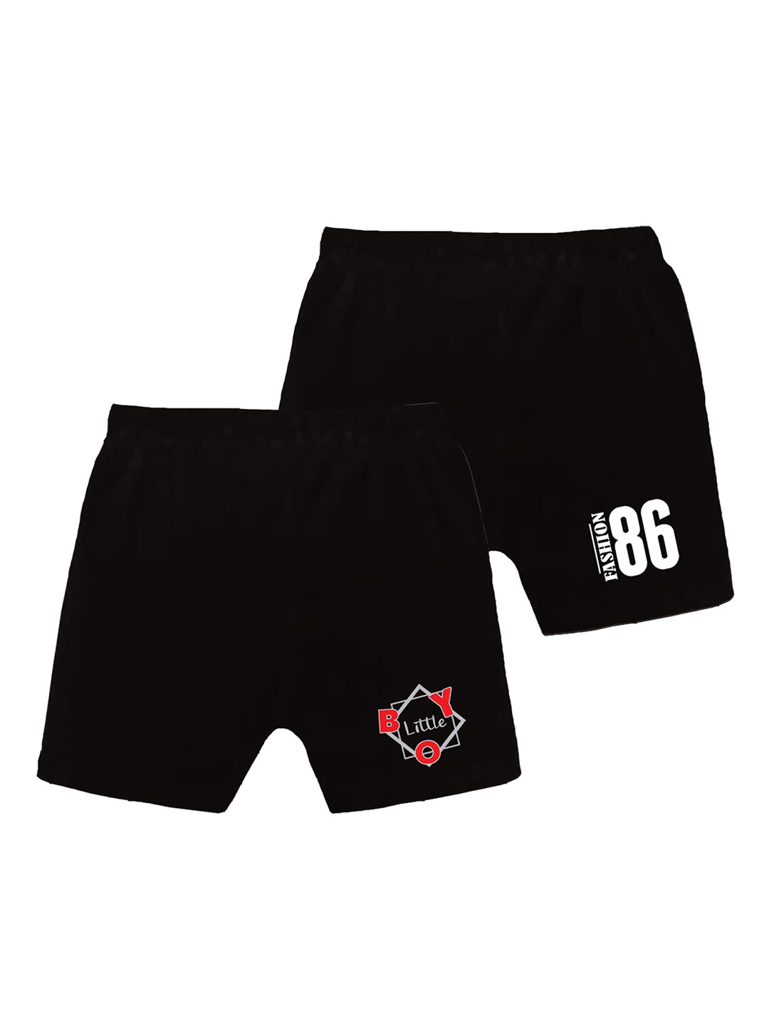 

CoolTees4U Boys Pack OF 2 Printed Shorts, Black