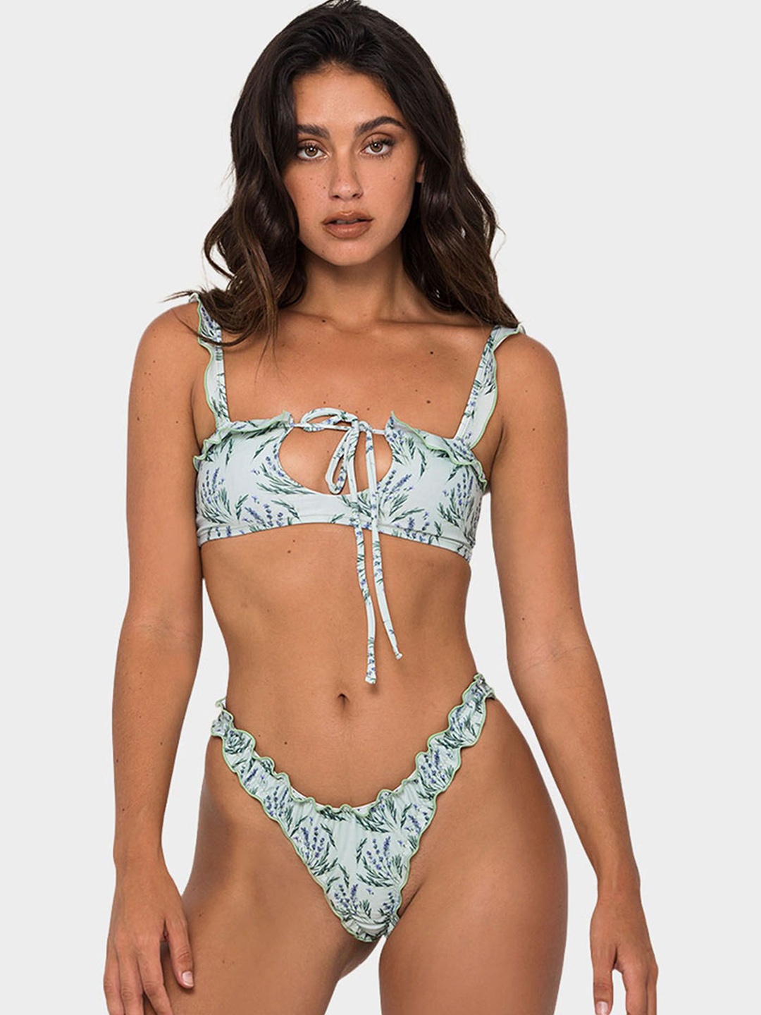 

LULU & SKY Printed Swim Bikini Set, Teal