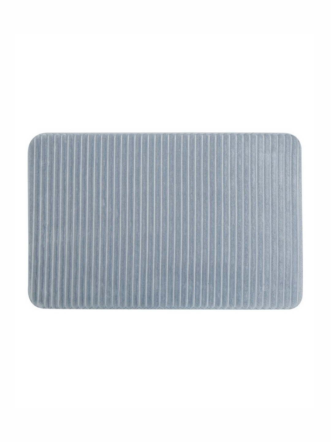 

Pano Pinstripe Foam Grey 1000 GSM Microfiber Anti-Skid & Quick Drying Bath Rug