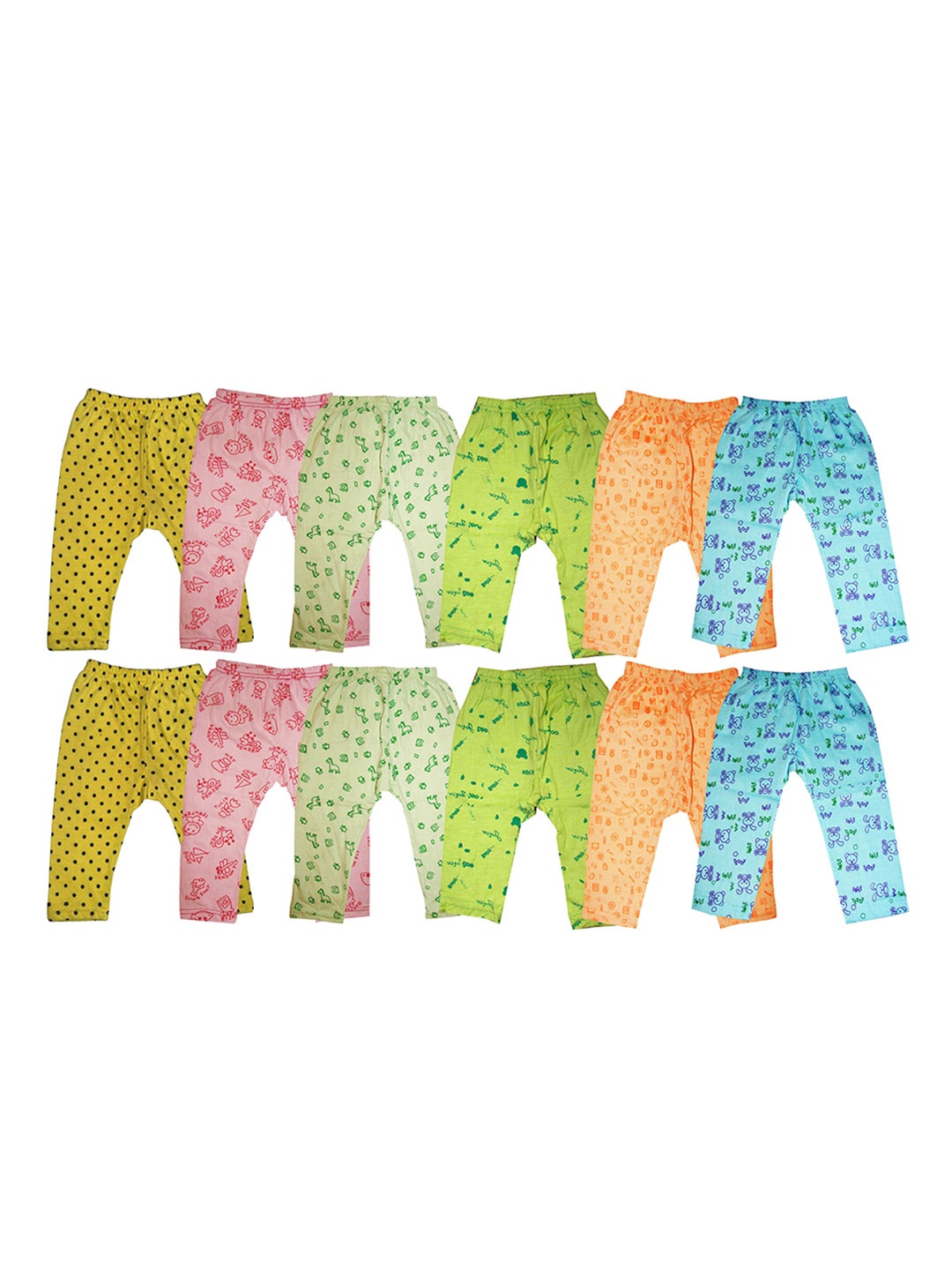 

BAESD Infants Pack Of 12 Printed Cotton Lounge Pants, Multi