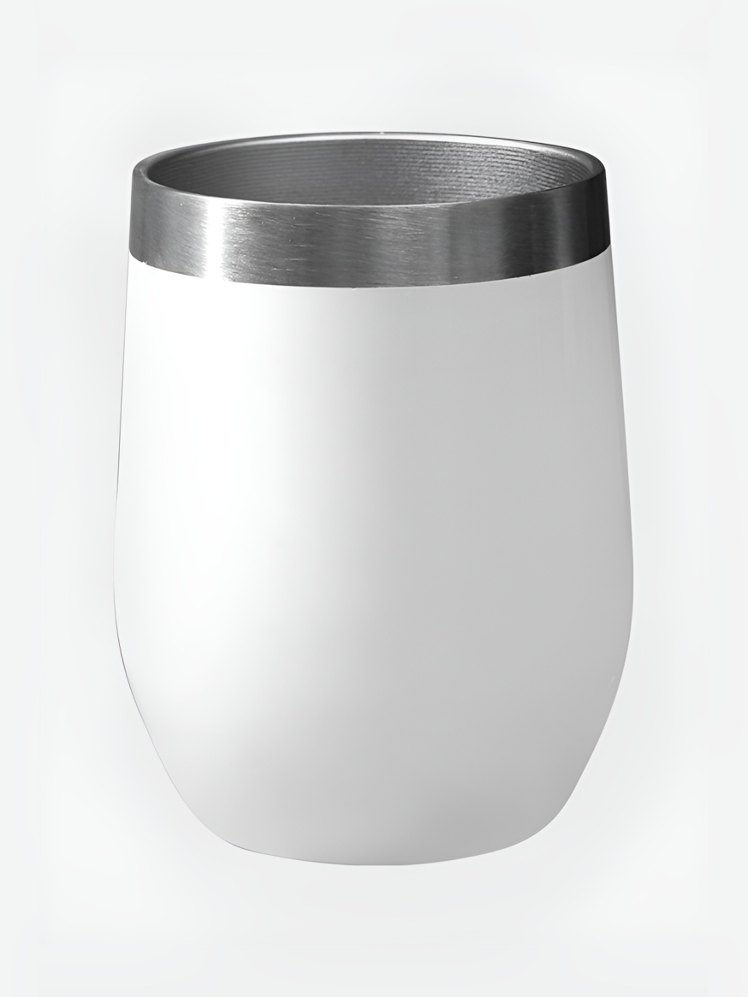 

The Wallet Store White & Silver-Toned Vacuum Insulated Matte Stainless Steel Mug 250 ml