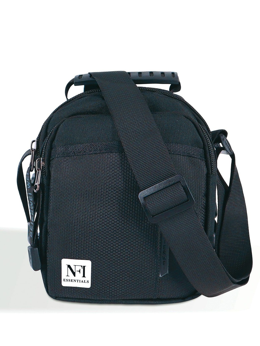 

NFI essentials Unisex Textured Messenger Bag, Black