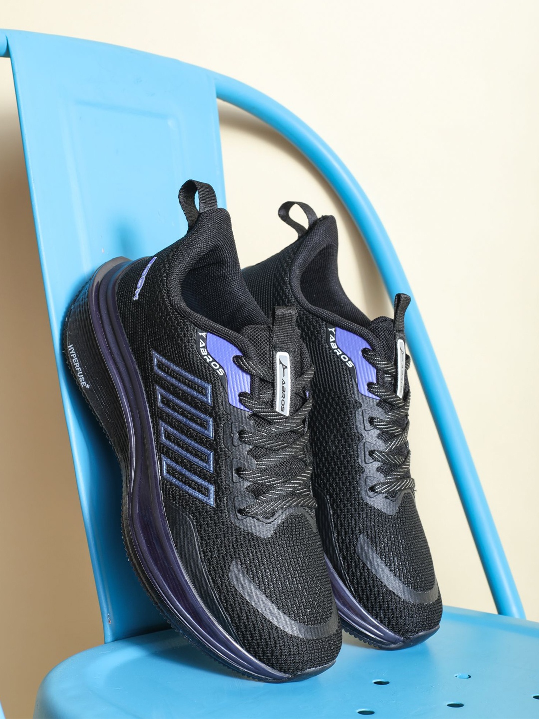 

ABROS Men Benter Mesh Running Marking Sports Shoes, Black