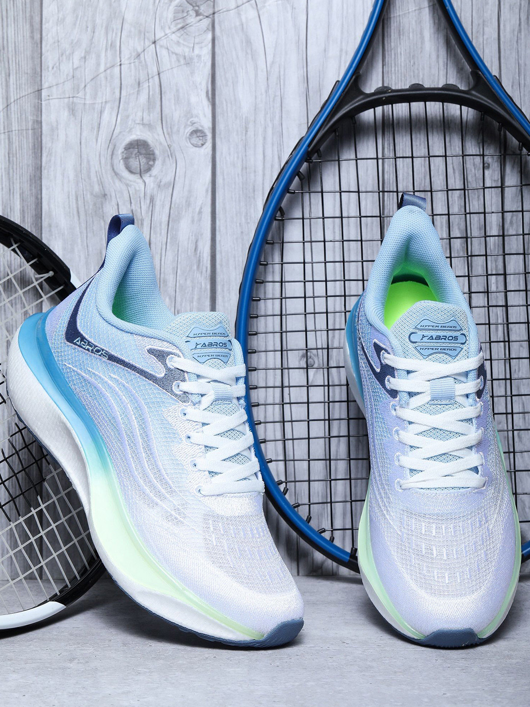 

ABROS Men Herris Mesh Running Marking Sports Shoes, White