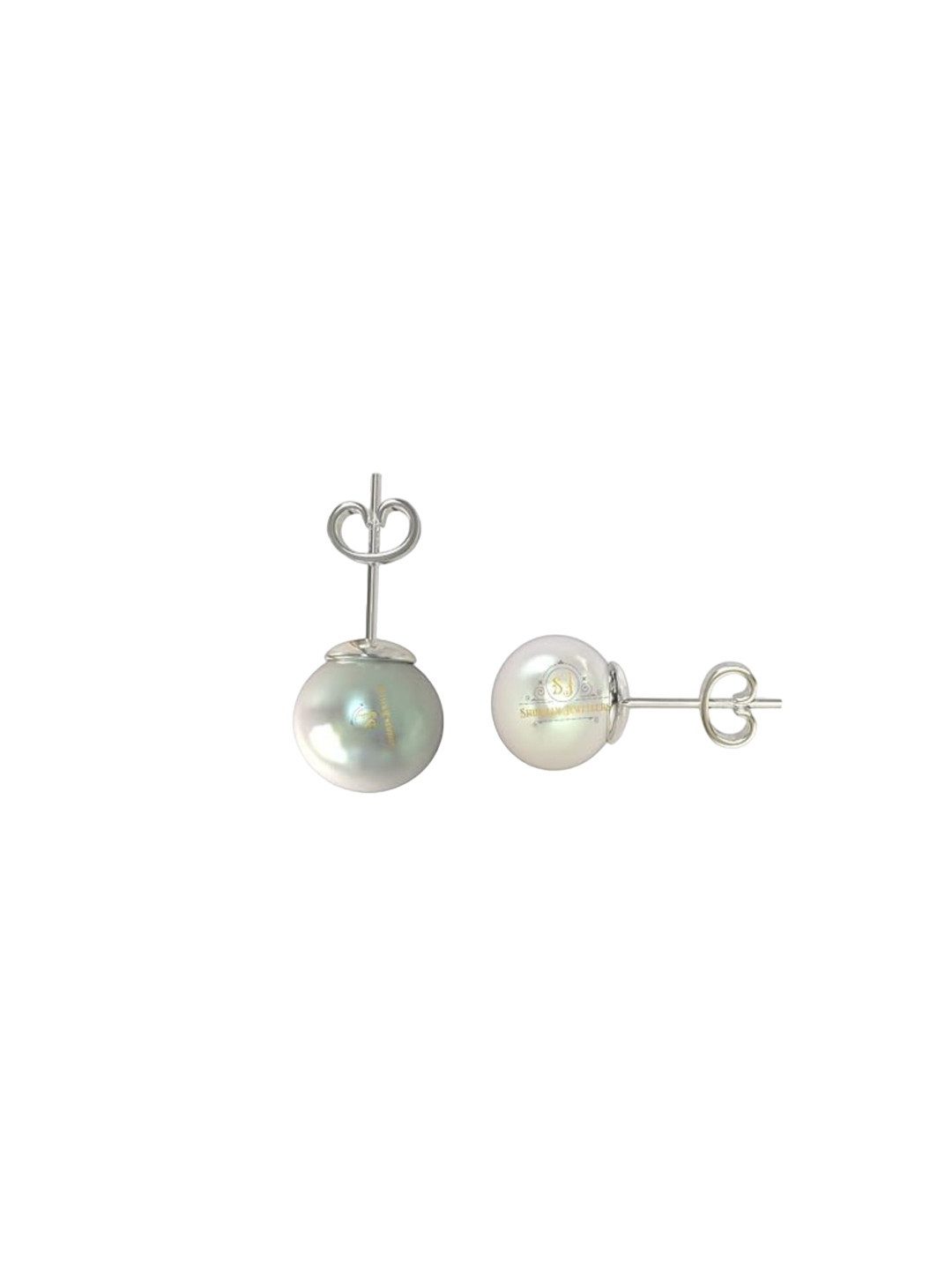 

JewelYaari Rhodium-Plated 925 Sterling Silver Pearls Studs Earrings, White