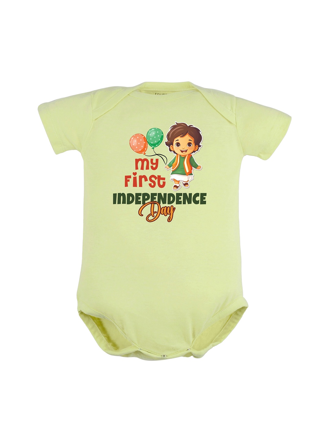 

FFLIRTYGO Infants Printed Pure Cotton Bodysuit, Green