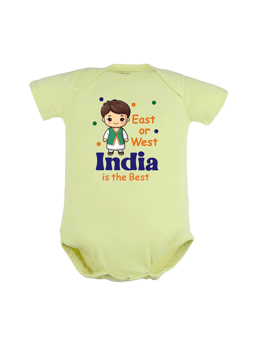 

FFLIRTYGO Infants Printed Pure Cotton Bodysuit, Green