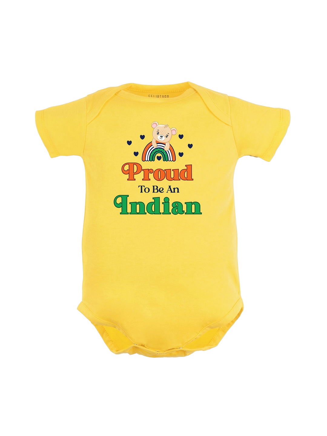 

FFLIRTYGO Infants Printed Pure Cotton Bodysuit, Yellow