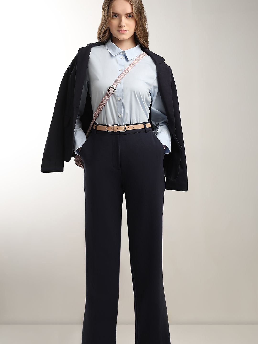 

Vero Moda Women Slim Fit Opaque Formal Shirt, Blue