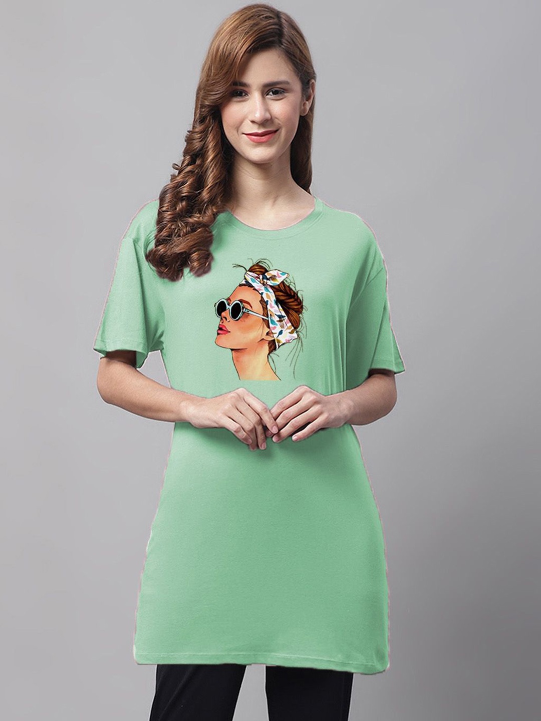 

Kanvin Printed Cotton Lounge T-shirt, Green