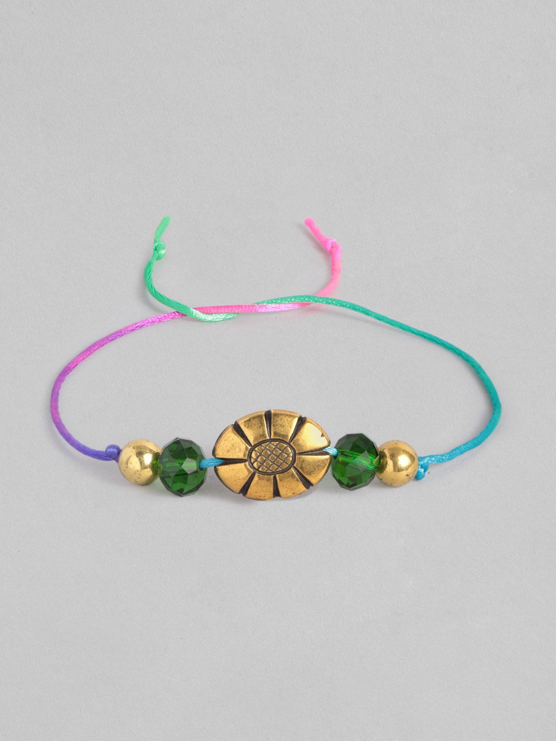 

Anouk Unisex Beaded & Stone Studded Thread Rakhi, Multi