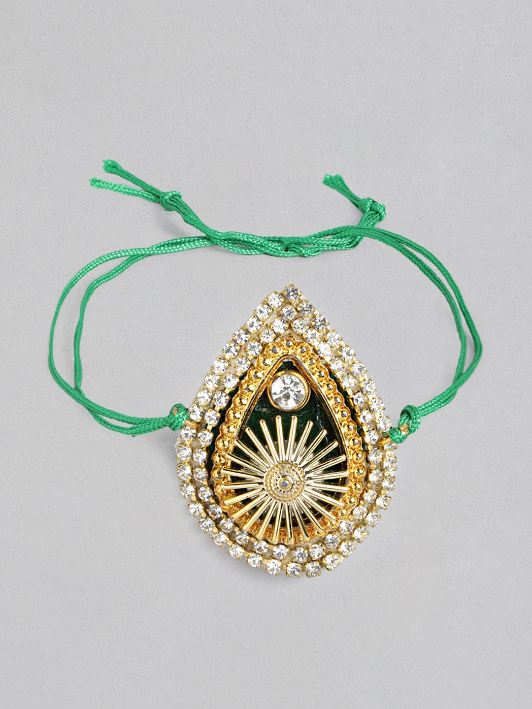 

Anouk Unisex Beaded & Stone Studded Multistrand Rakhi, Green
