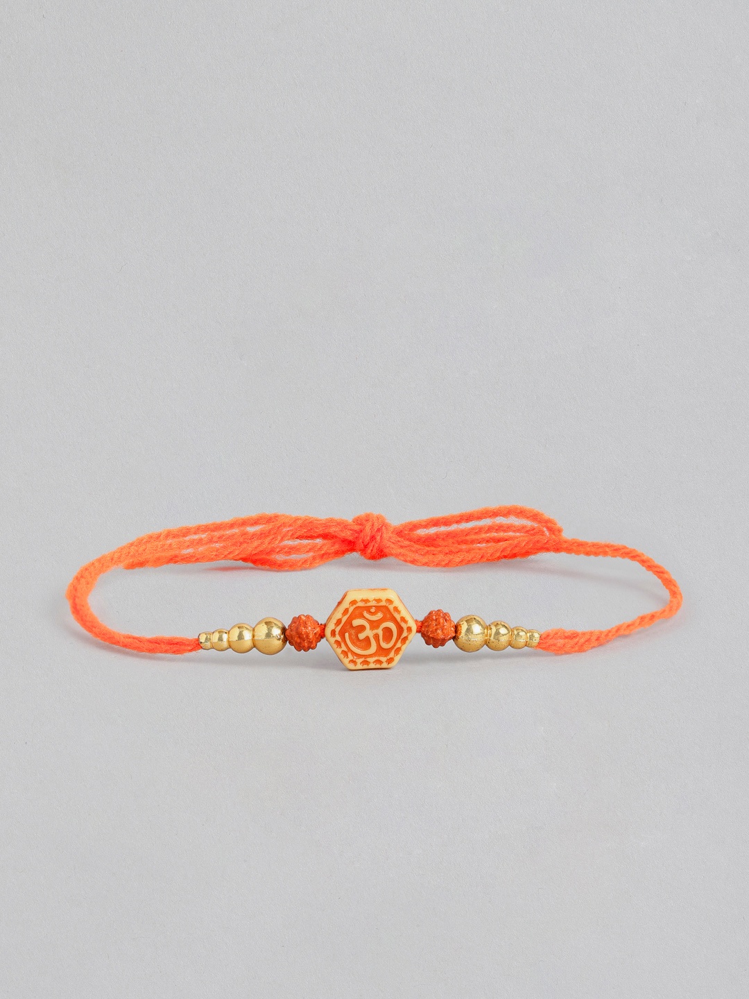 

Sangria Unisex Beaded Multistrand Rakhi, Orange