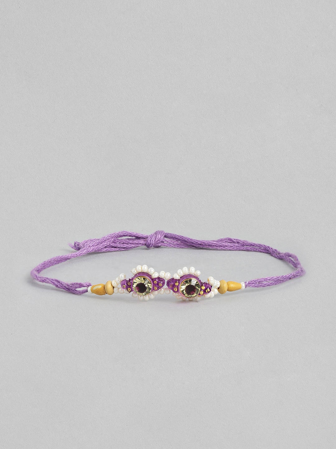 

Sangria Unisex Beaded Multistrand Rakhi, Purple