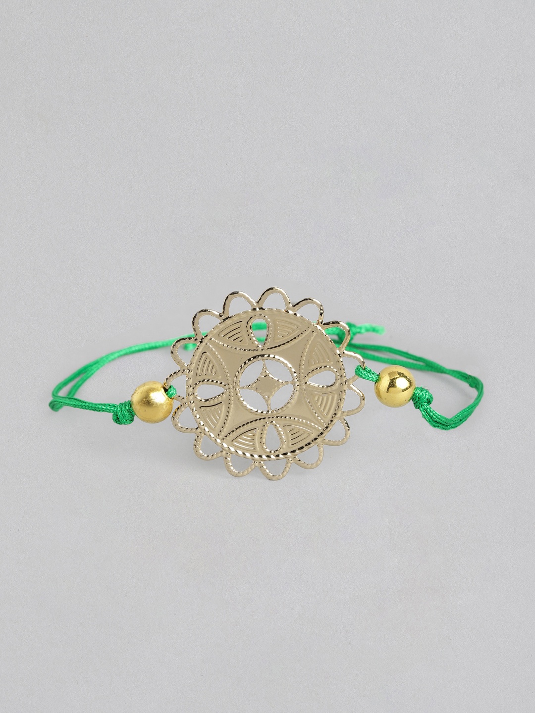 

Sangria Unisex Beaded Multistrand Rakhi, Green