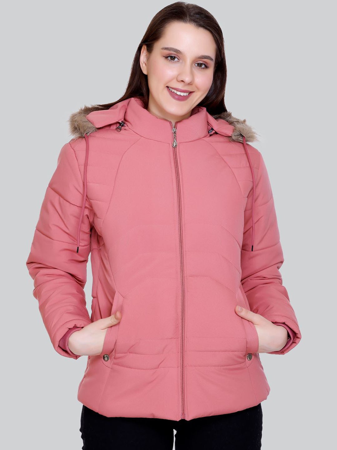 

BARSTOW Women Solid Lightweight Longline Parka Jacket, Pink