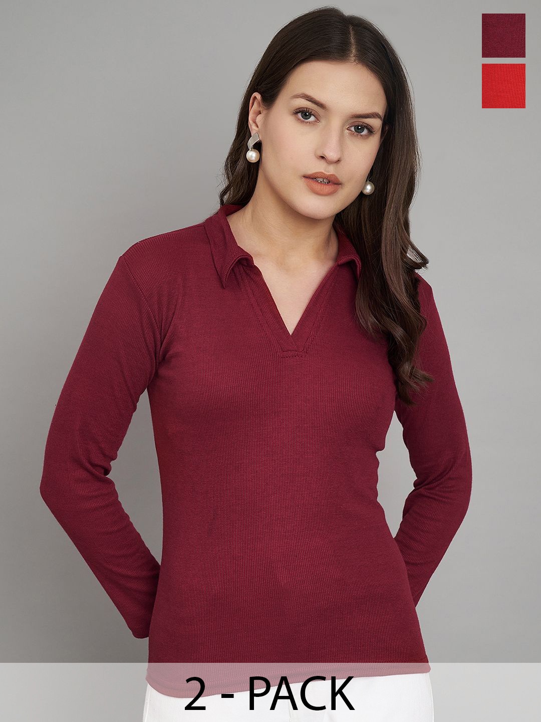 

Trend Level Cotton Top, Maroon