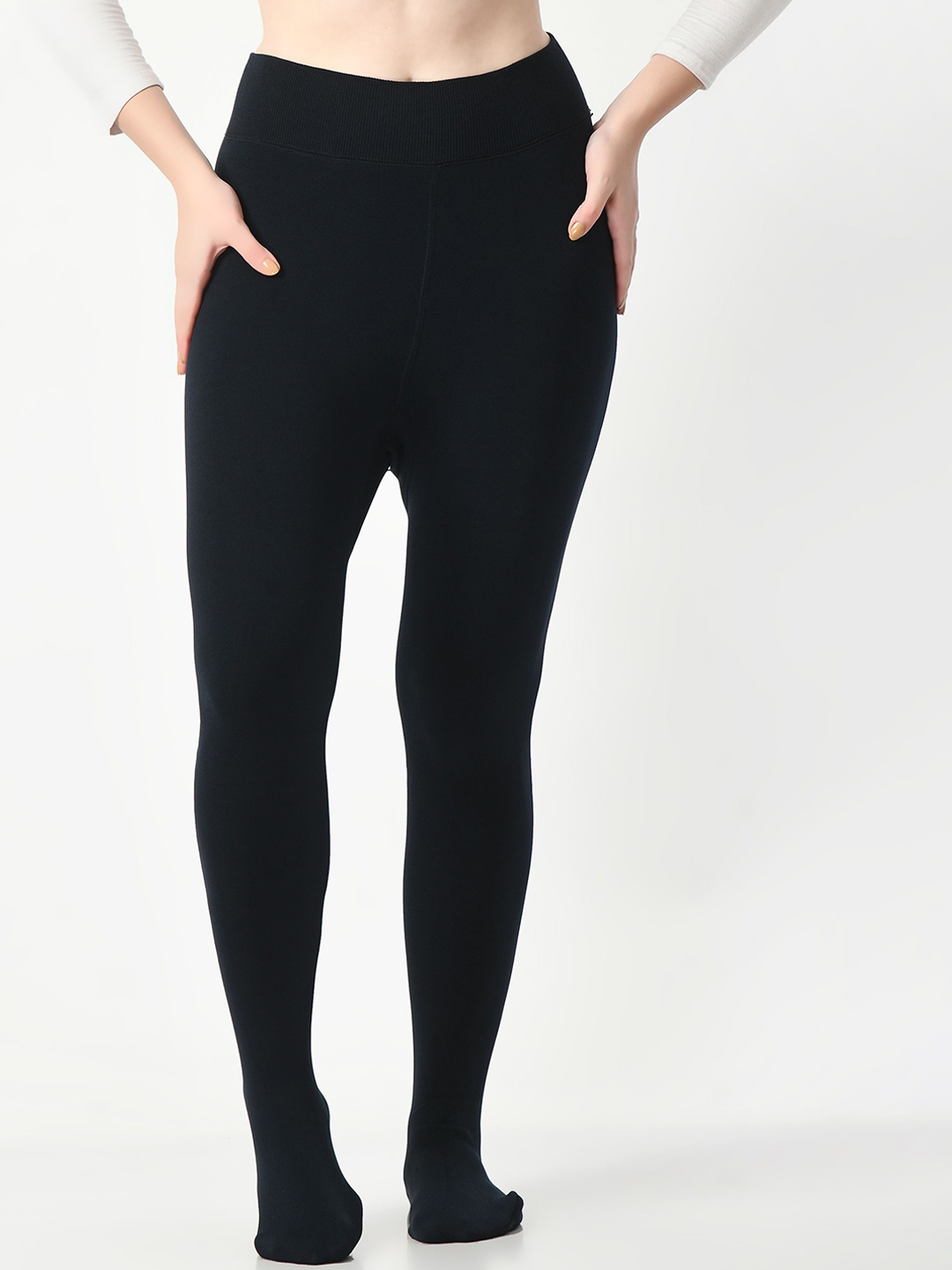 

JMT Wear Women Fleece Winter Stockings, Navy blue