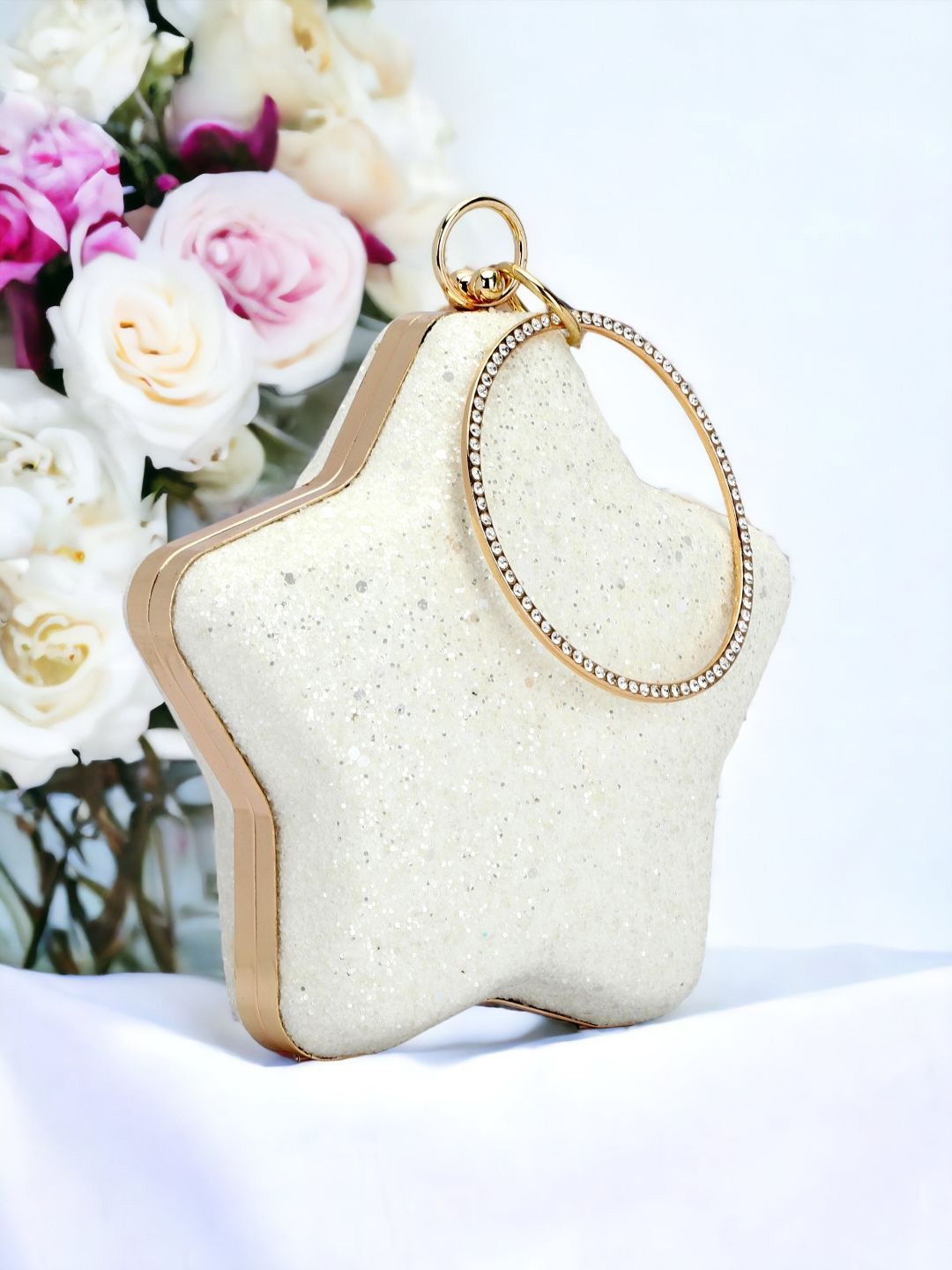 

DressBerry Embellished Box Clutch, White