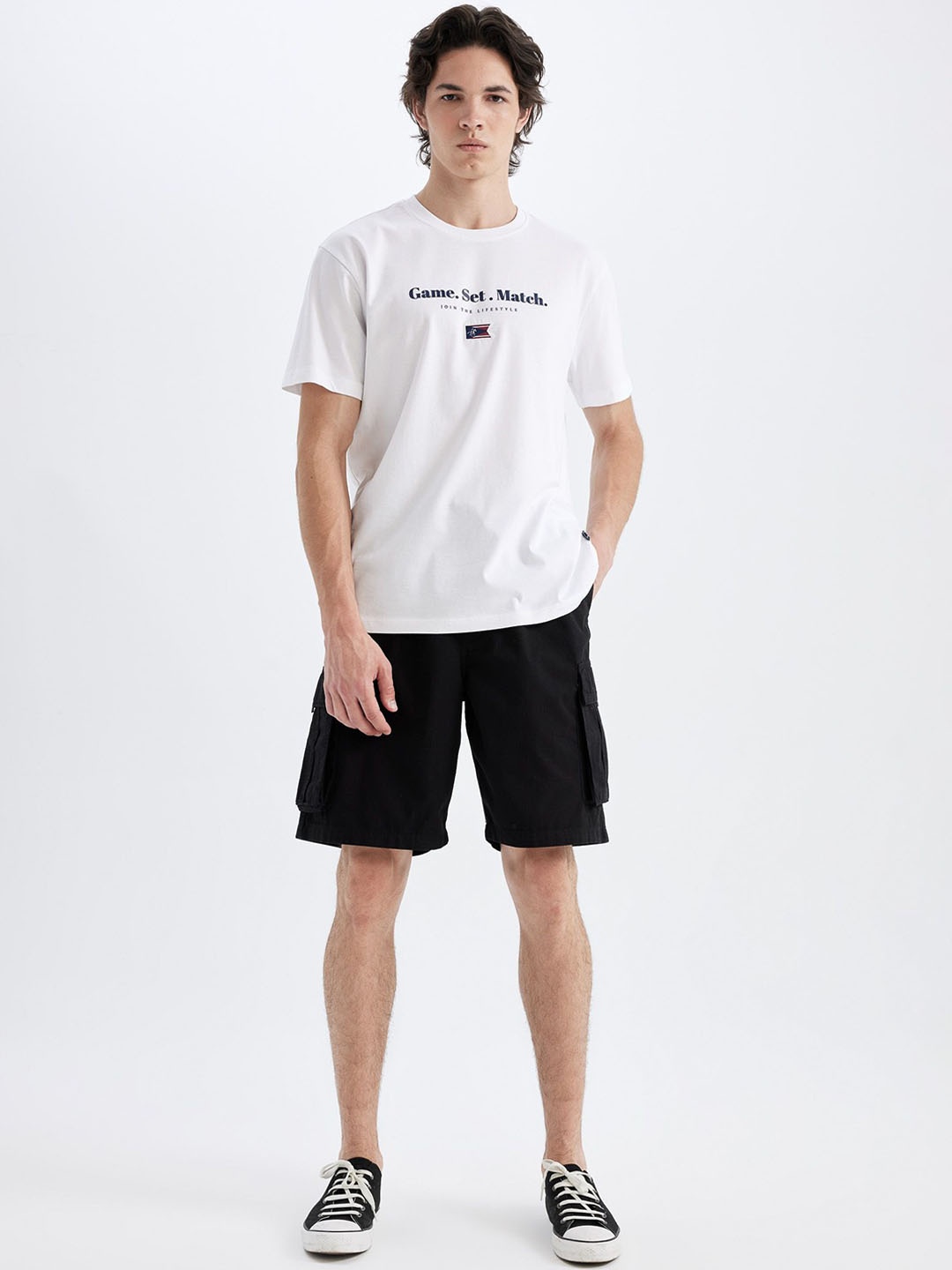 

DeFacto Men Cargo Shorts, Black