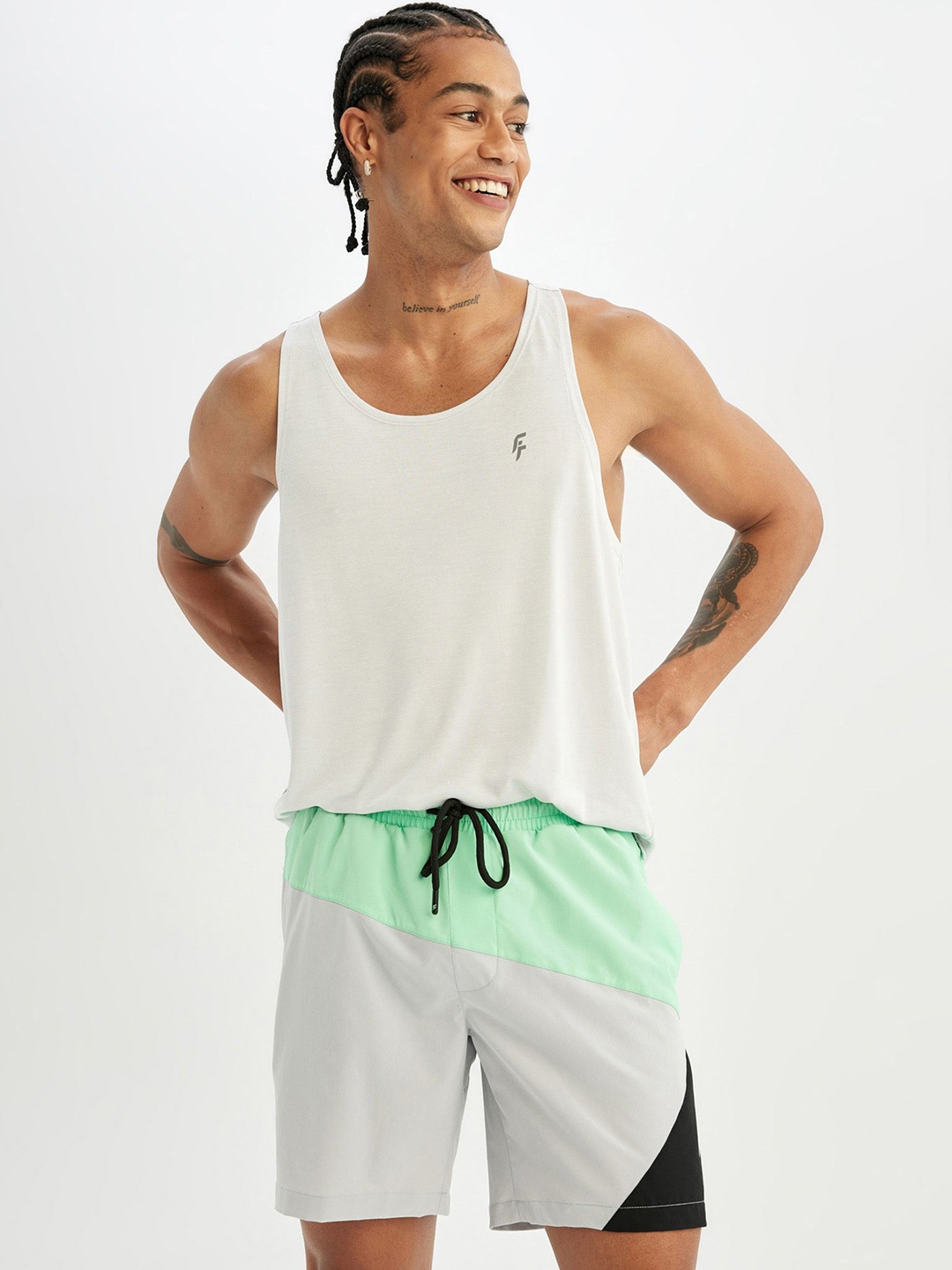 

DeFacto Colourblocked Swim Bottoms, Green
