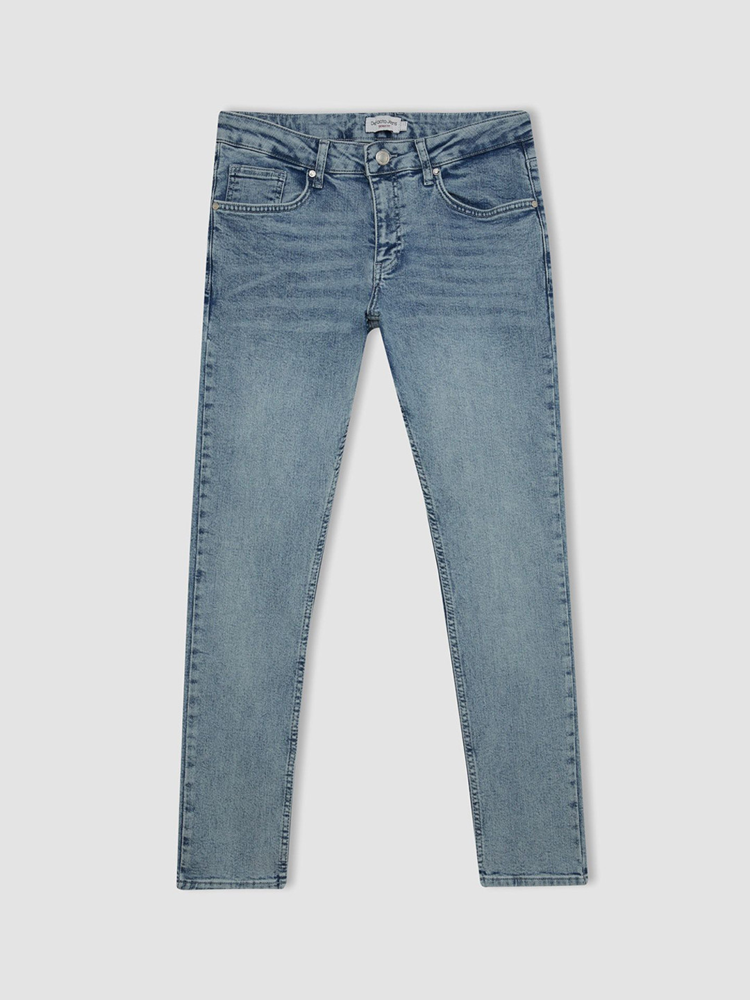 

DeFacto Men Skinny Fit Chinos Trousers, Blue