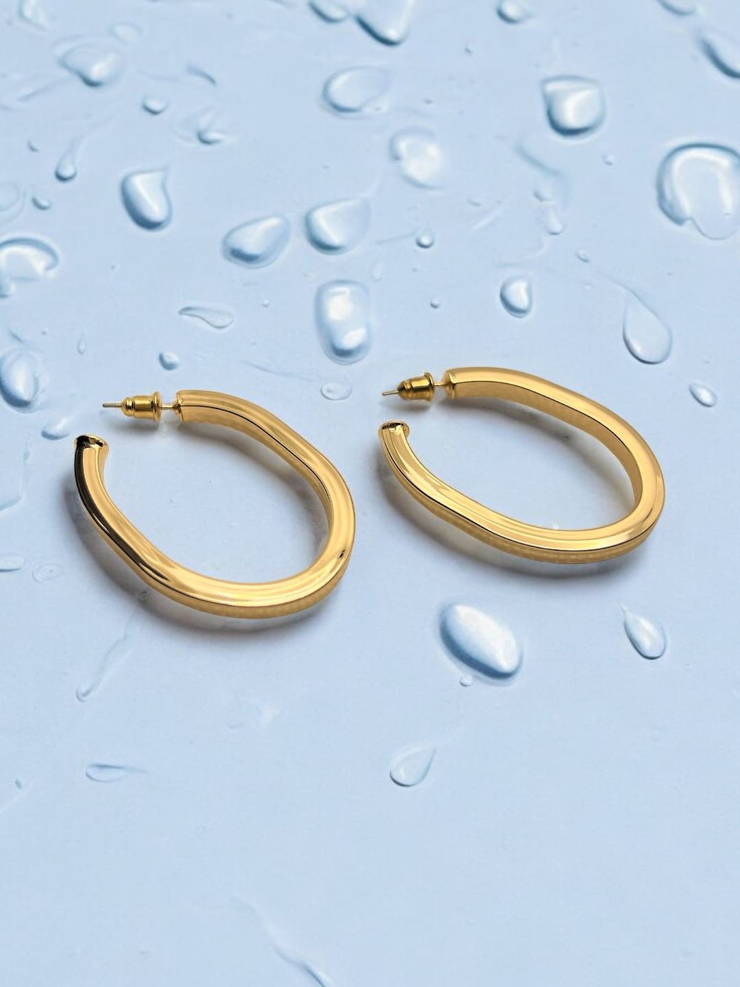 

XAGO Floral Hoop Earrings, Gold