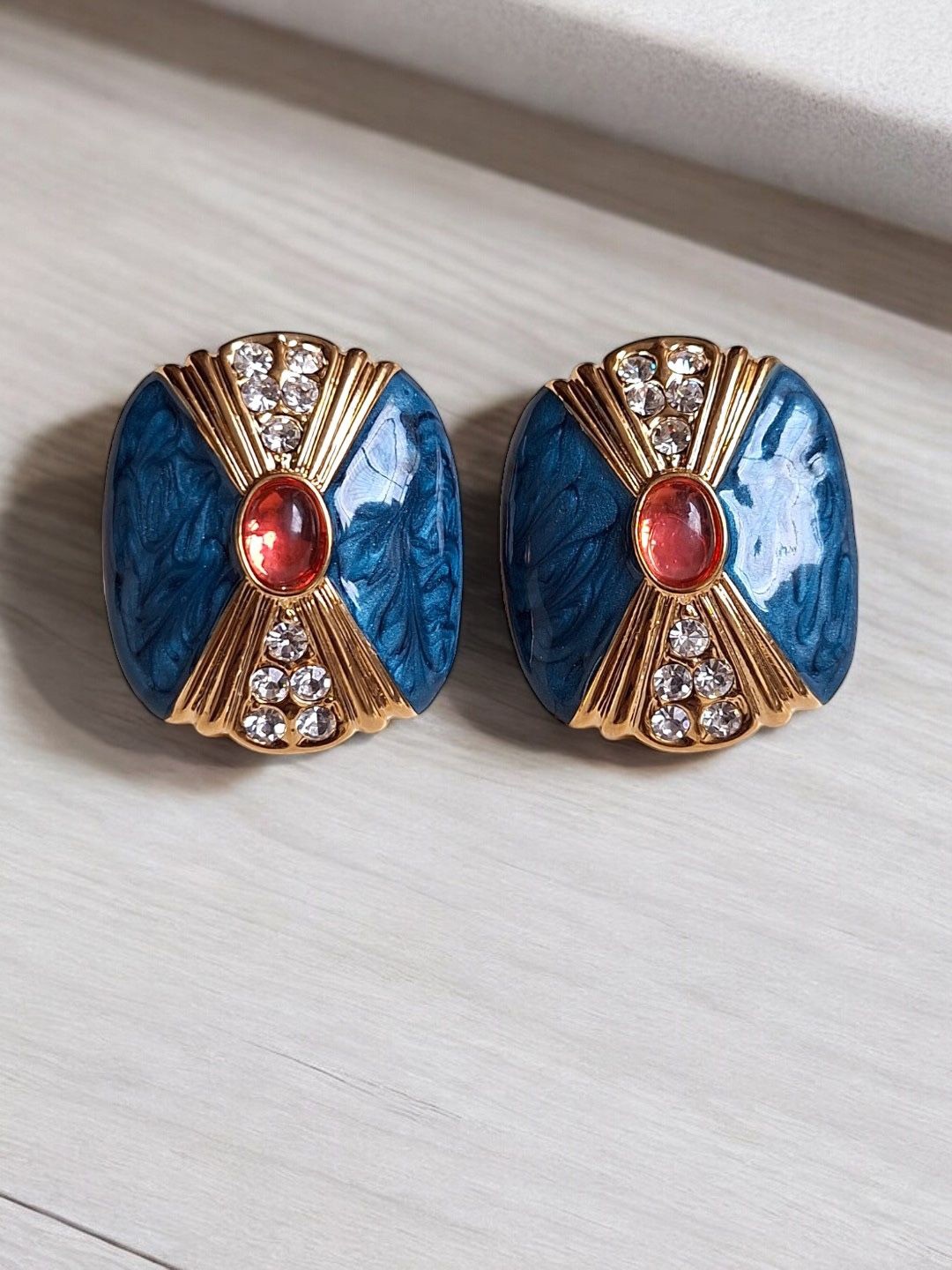 

XAGO Floral Studs Earrings, Blue