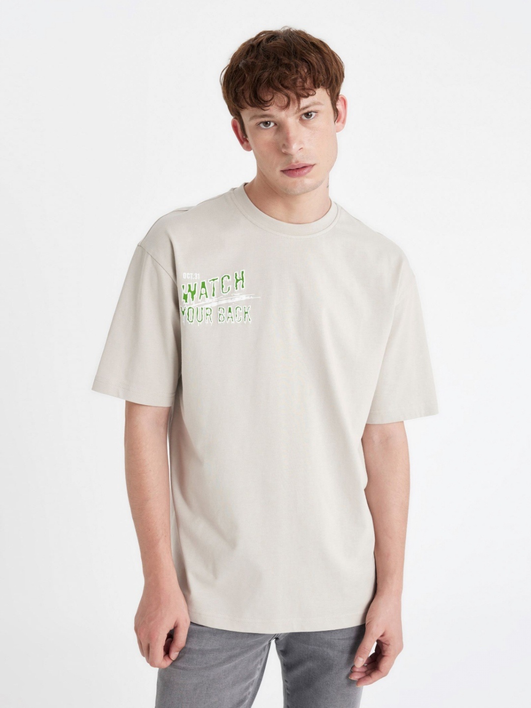 DeFacto Girls Typography Graphic Printed Round Neck Cotton T-Shirt, White