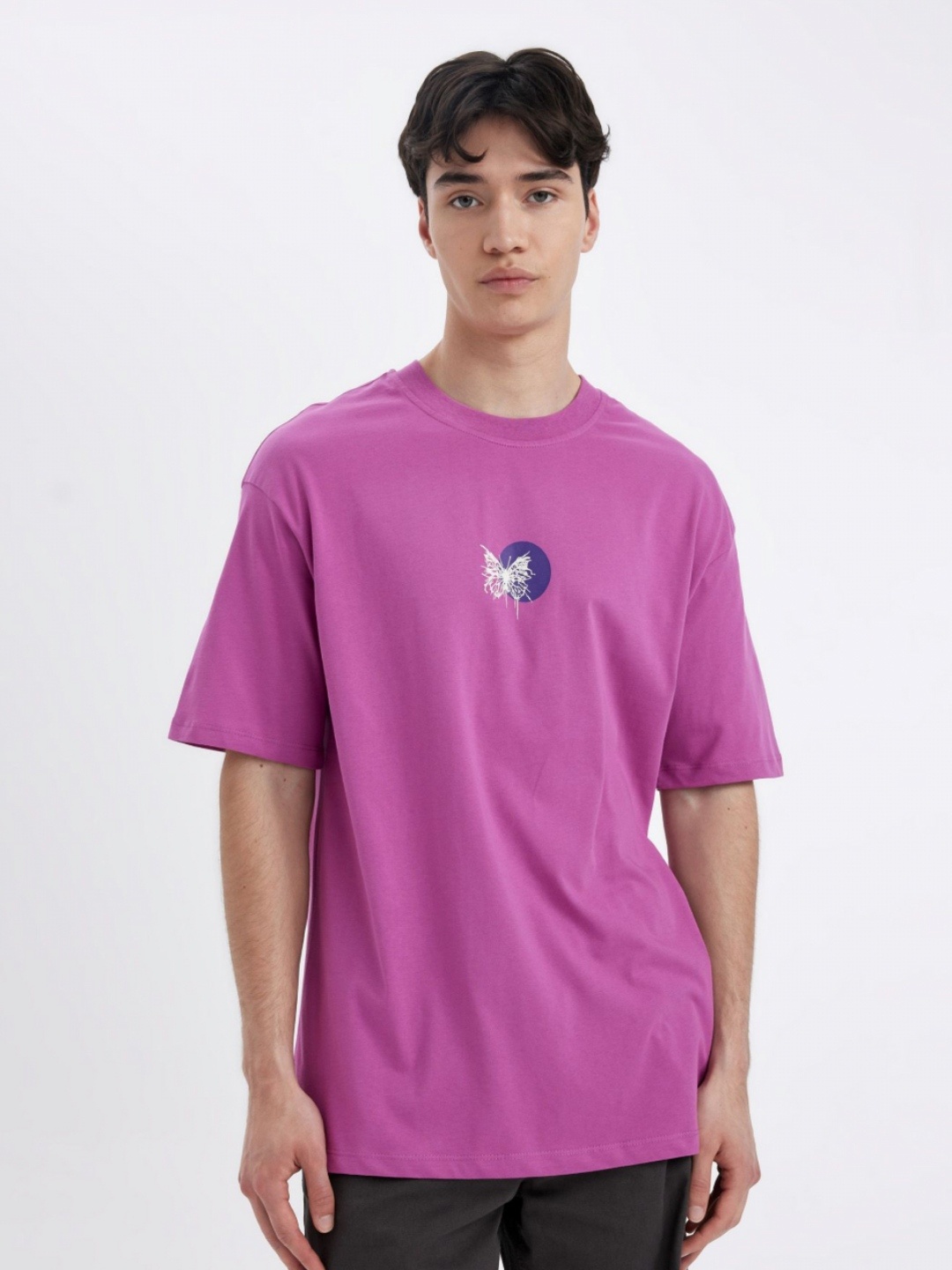 DeFacto Girls Graphic Printed Round Neck Cotton T-Shirt, Pink