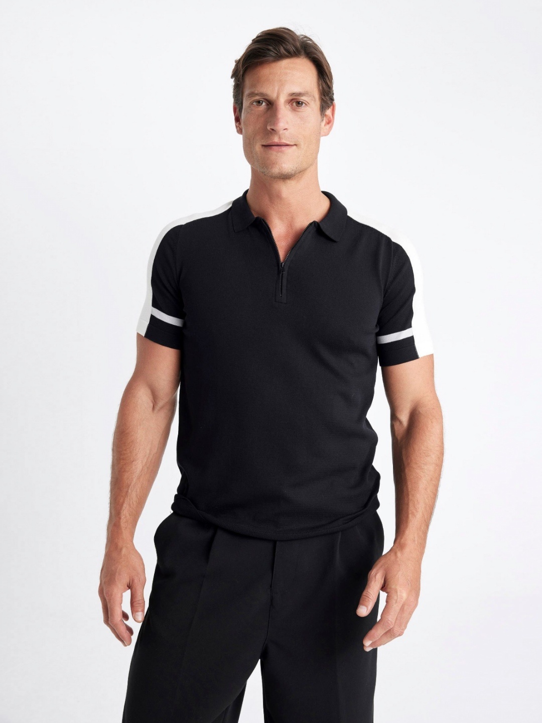 

DeFacto Men Polo Collar Applique T-shirt, Na