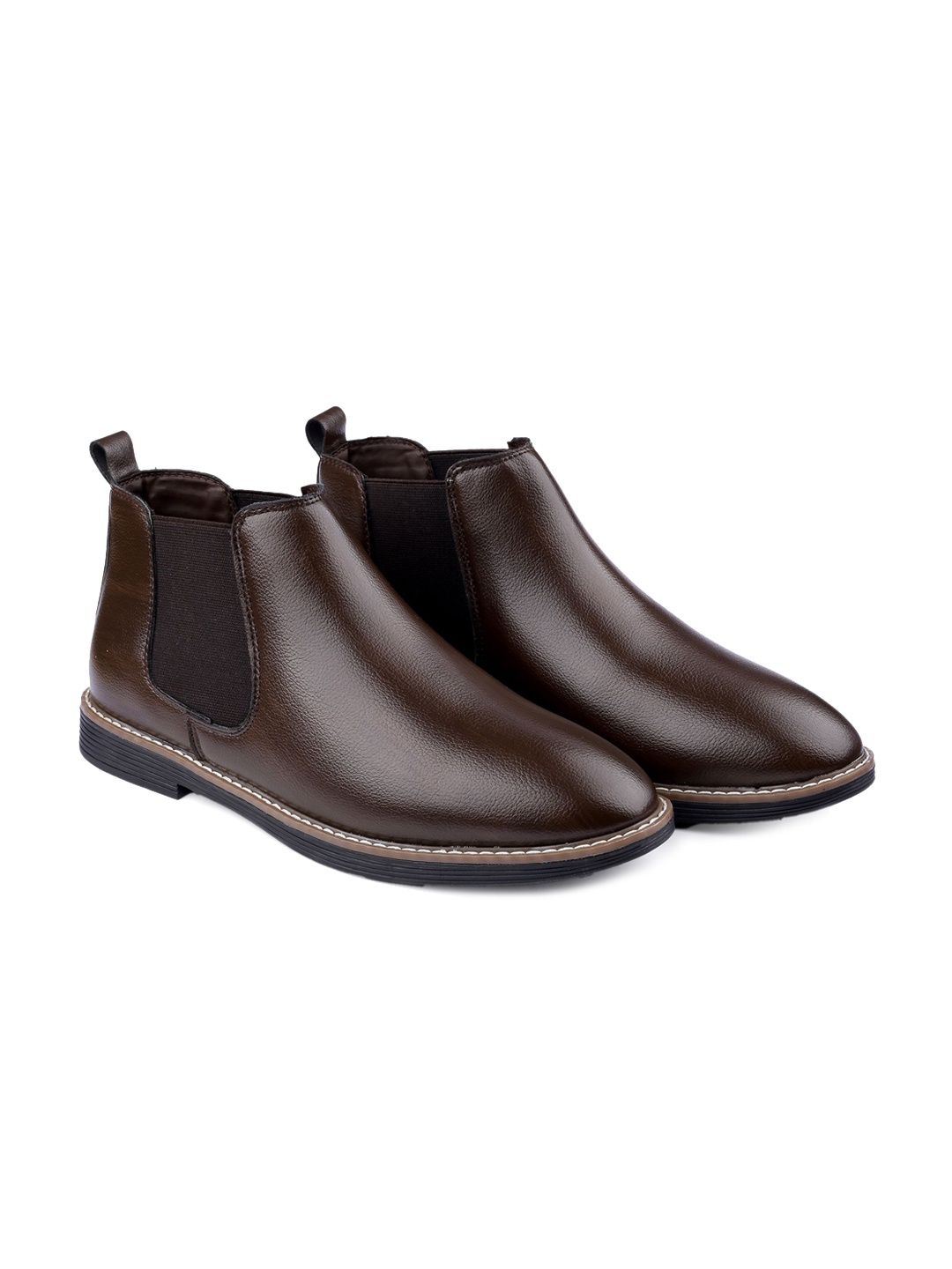 

Bxxy Men Block Heeled Chelsea Boots, Brown