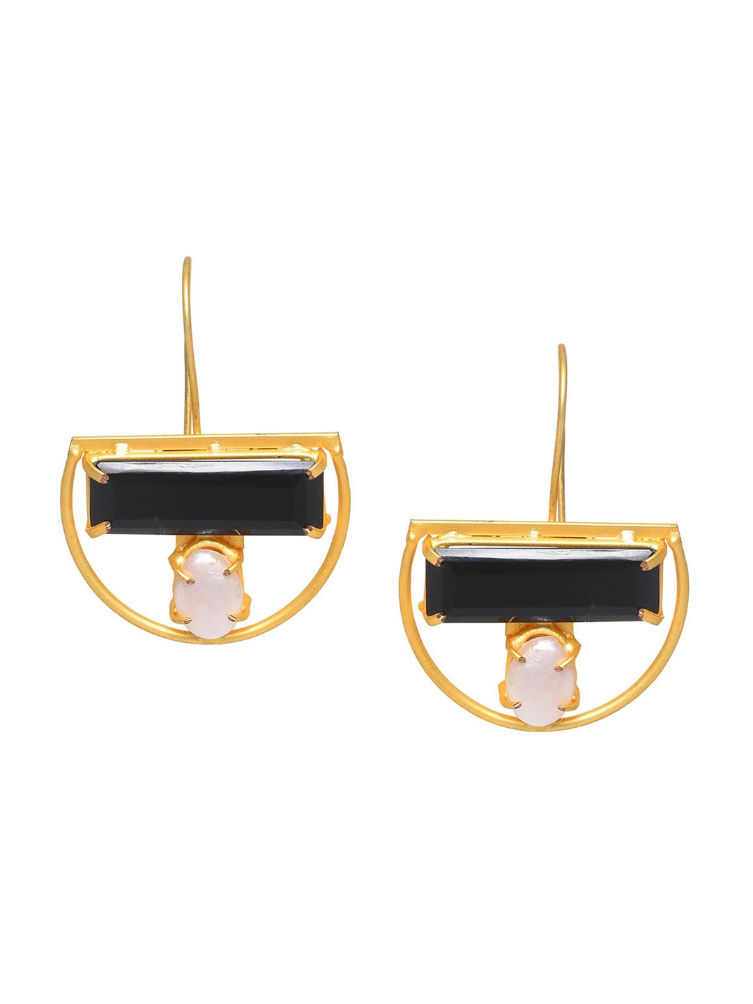 

XAGO Contemporary Drop Earrings, Black