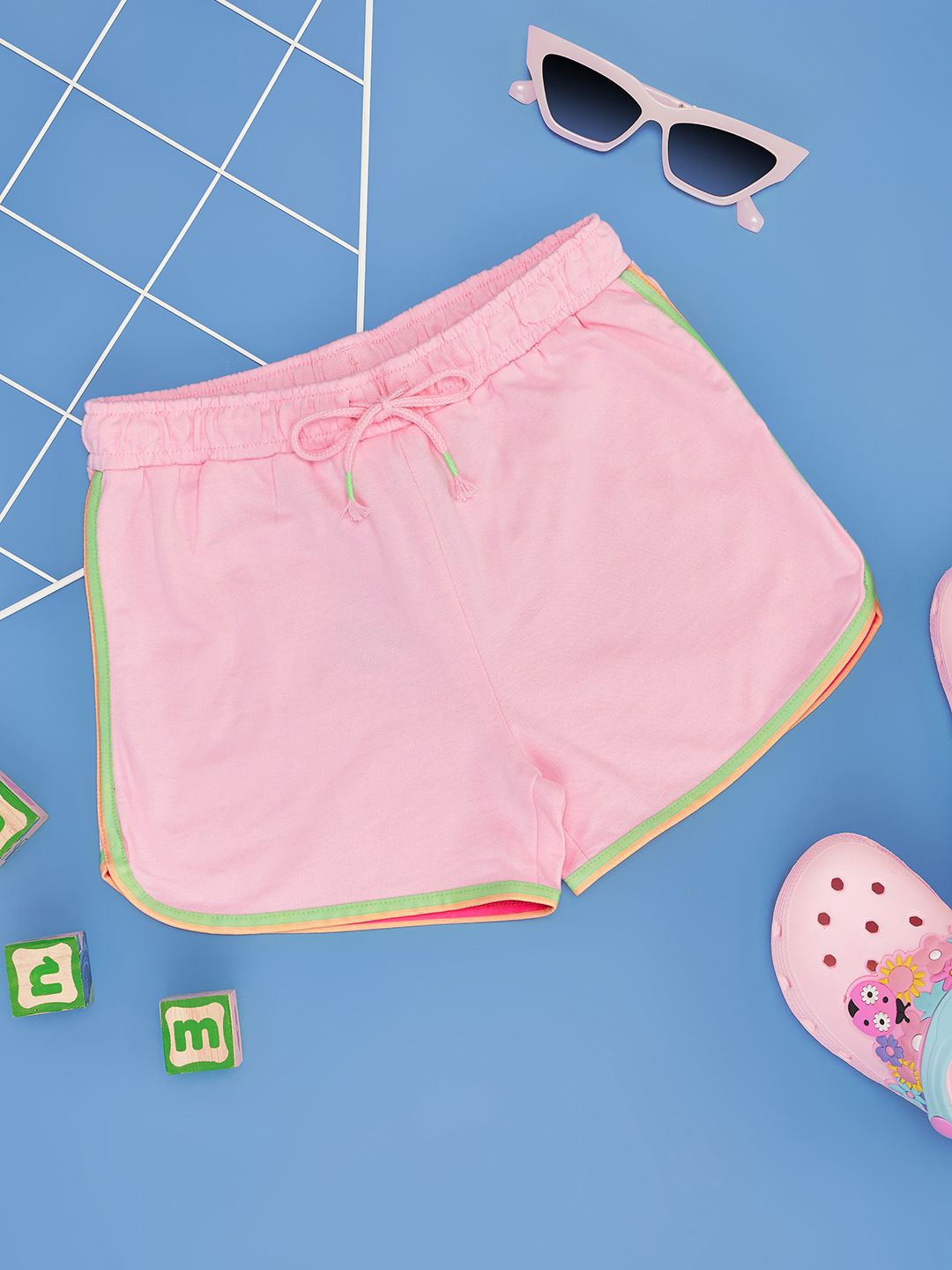 

Pantaloons Junior Girls Mid-Rise Shorts, Pink