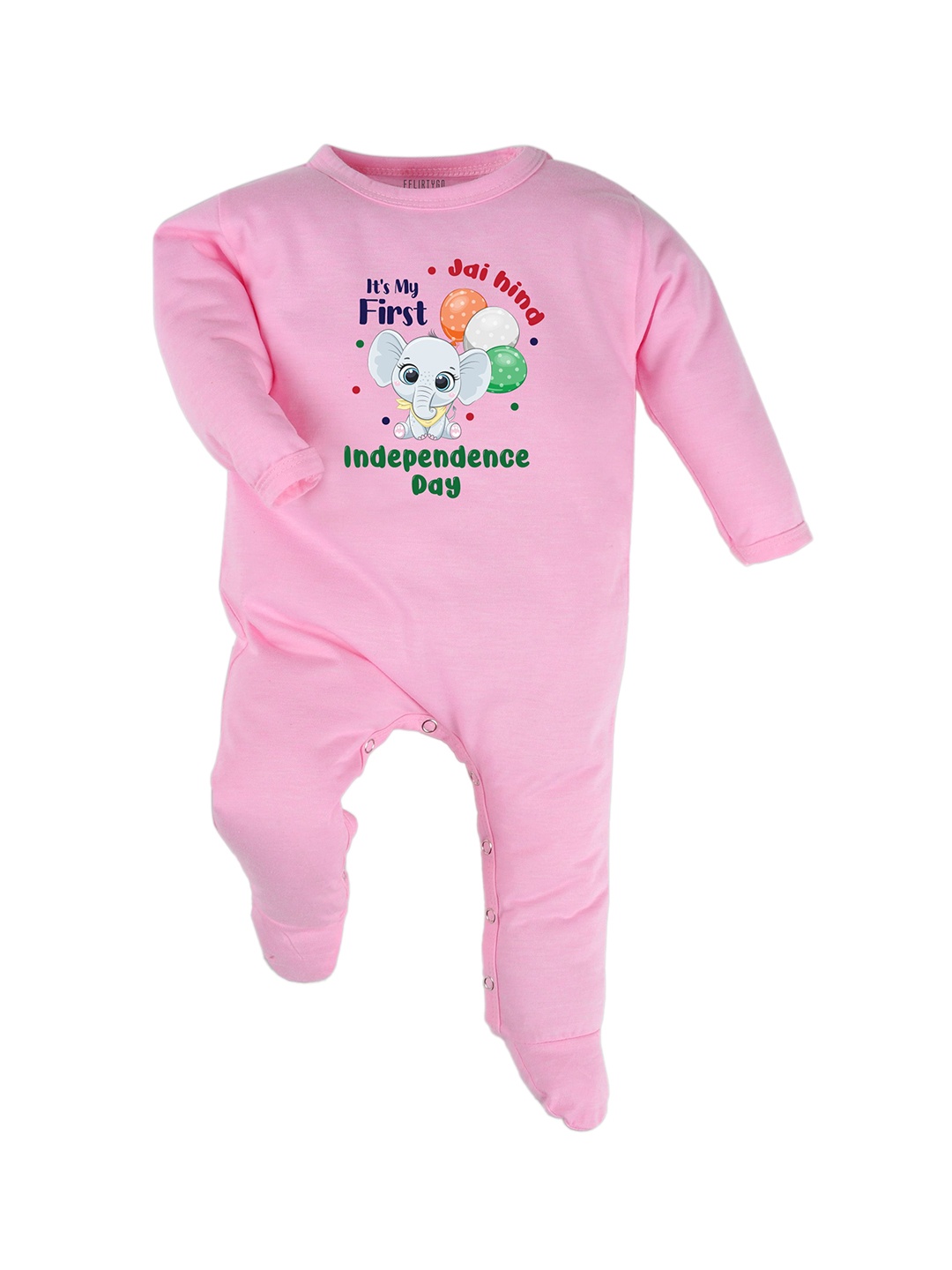 

FFLIRTYGO Infants Printed Cotton Rompers, Pink