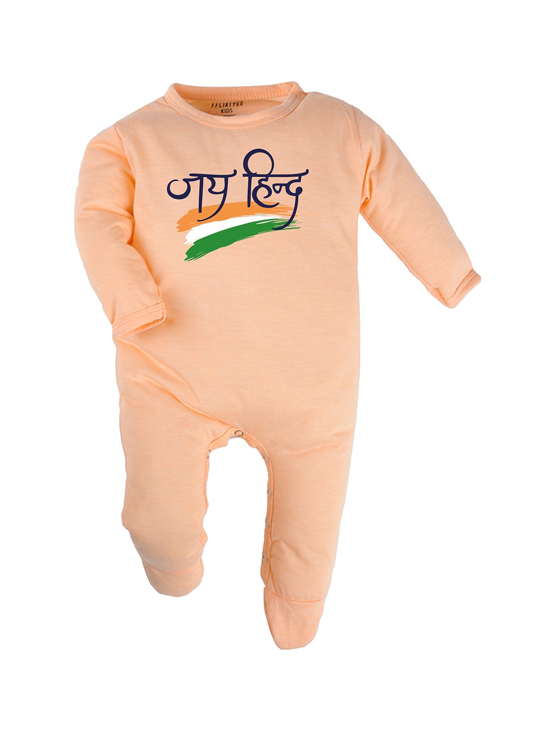 

FFLIRTYGO Infants Printed Cotton Rompers, Peach