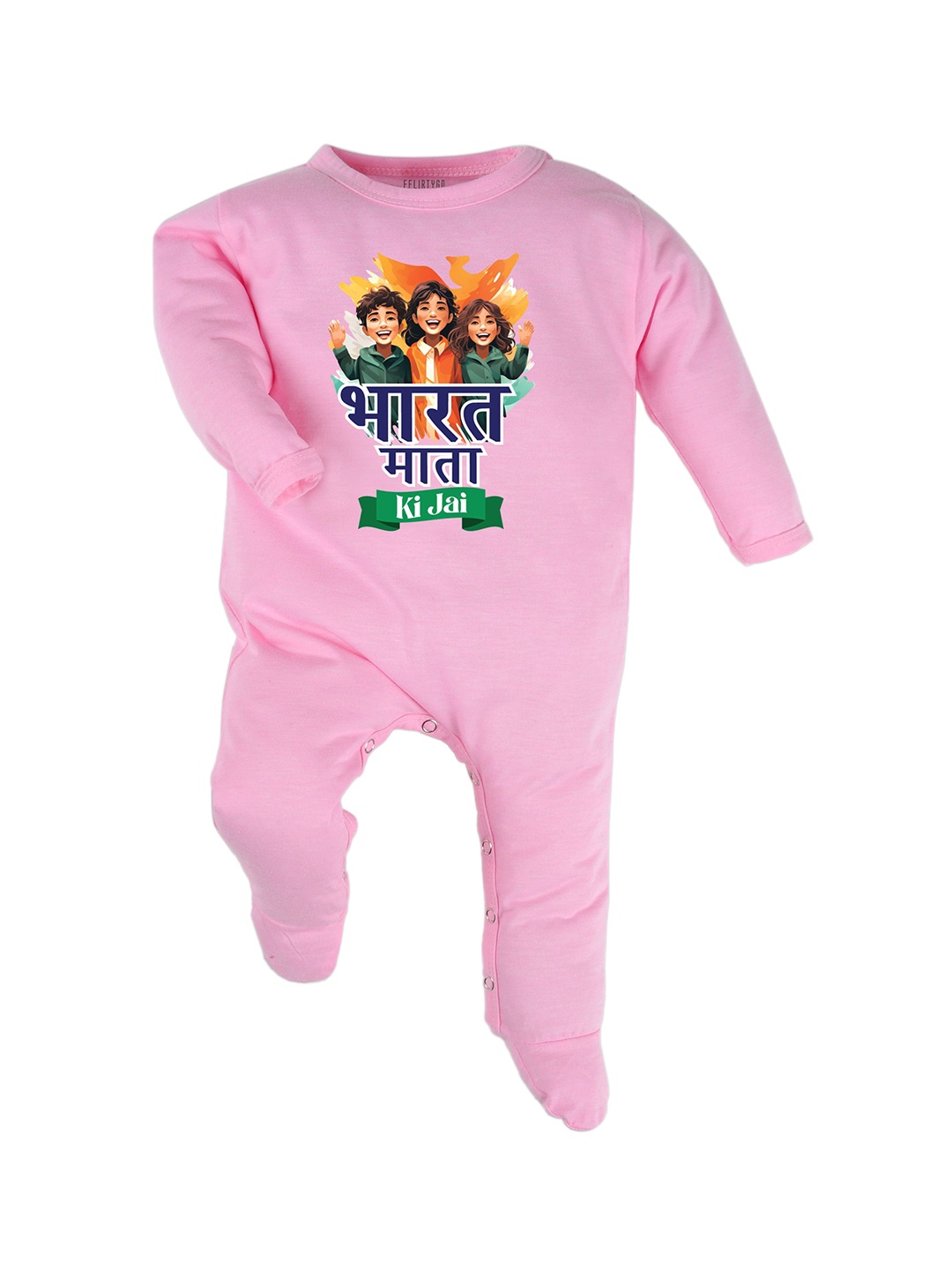 

FFLIRTYGO Infants Printed Cotton Rompers, Pink