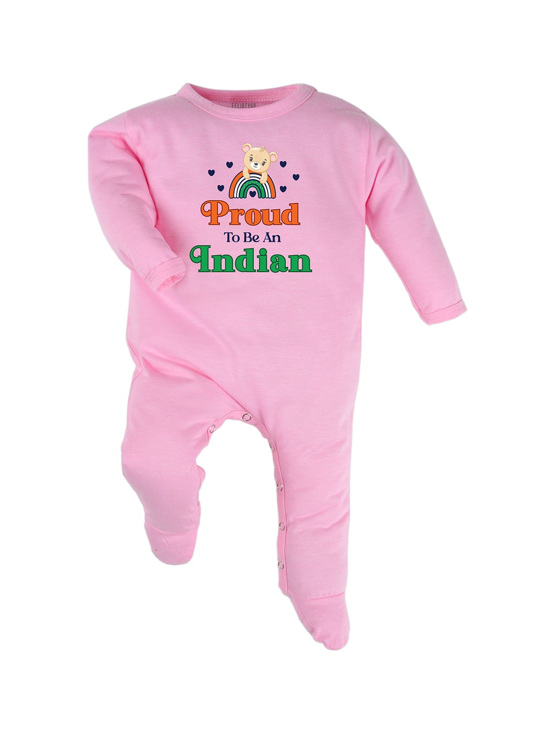 

FFLIRTYGO Infants Printed Cotton Rompers, Pink